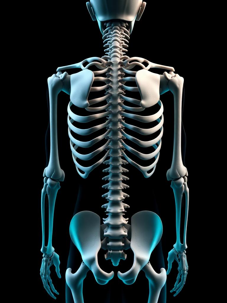 Esqueleto humano vista posterior